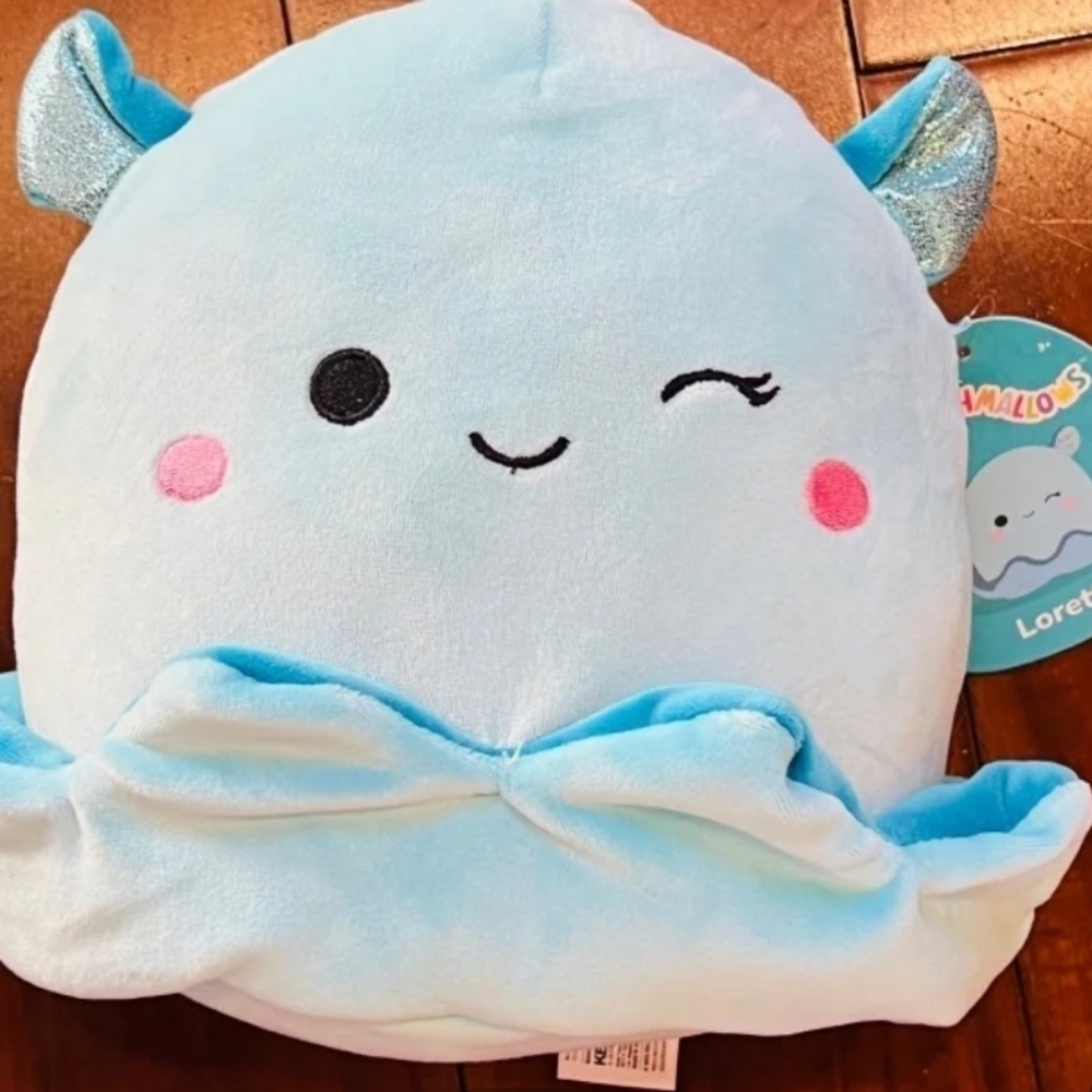 (NEW DROP) Rare Squishmallows 7.5" Loretta The Blue Octopus Plush